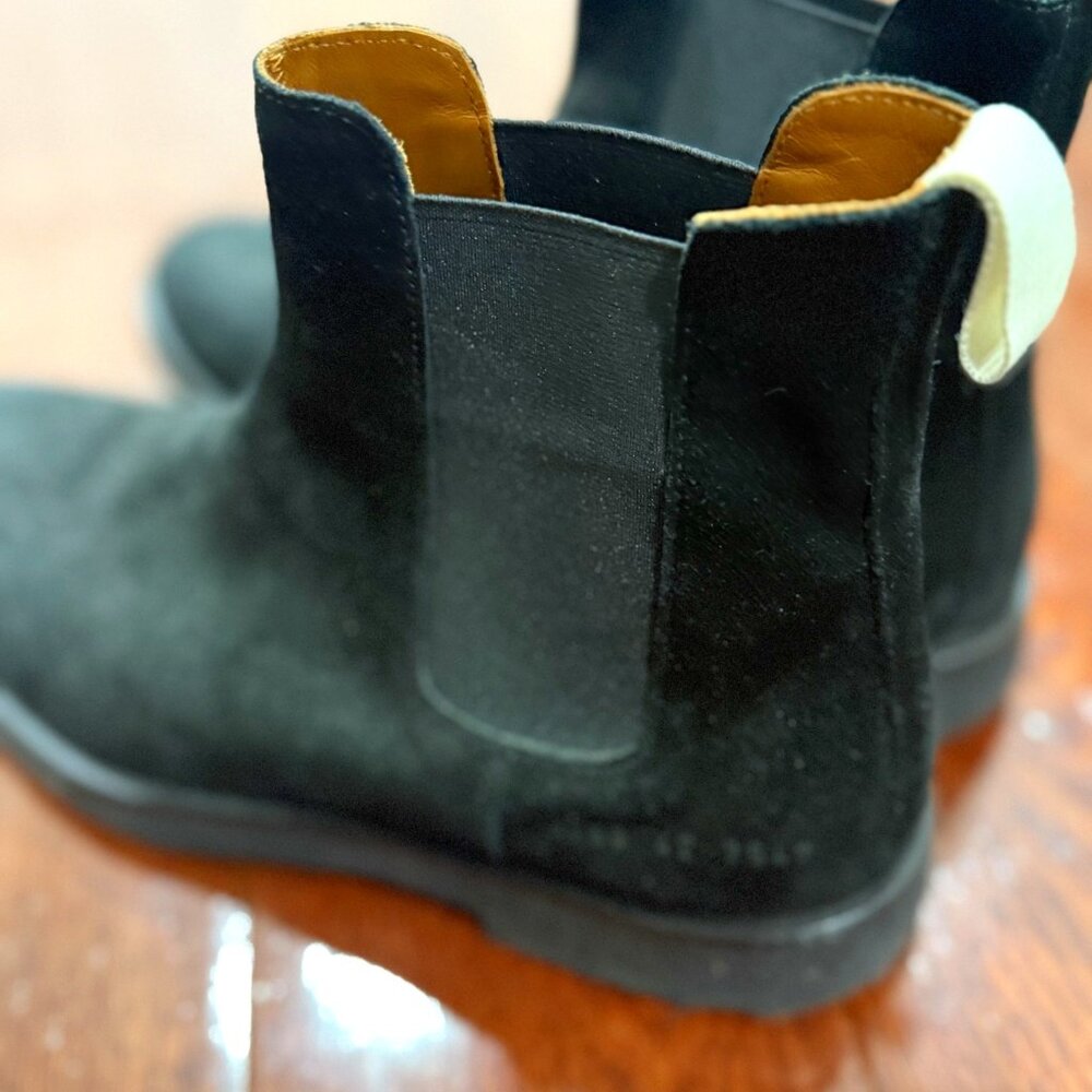 Common Projects - Black Suede Chelsea Boots Common Projects Black Suede Chelsea